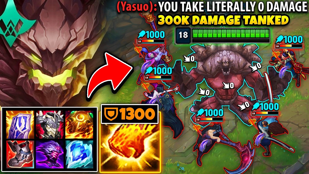 When Malphite hits 1300 Armor he becomes a literal mountain (300K DAMAGE TANKED)