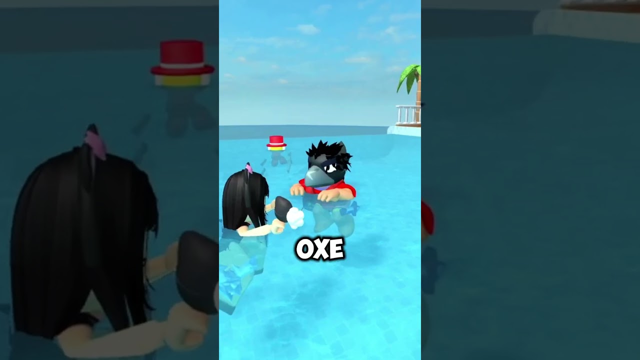 VIREI UM SALVA VIDAS NO MURDER MYSTERY! 🏖️🤣 #roblox #shorts 
