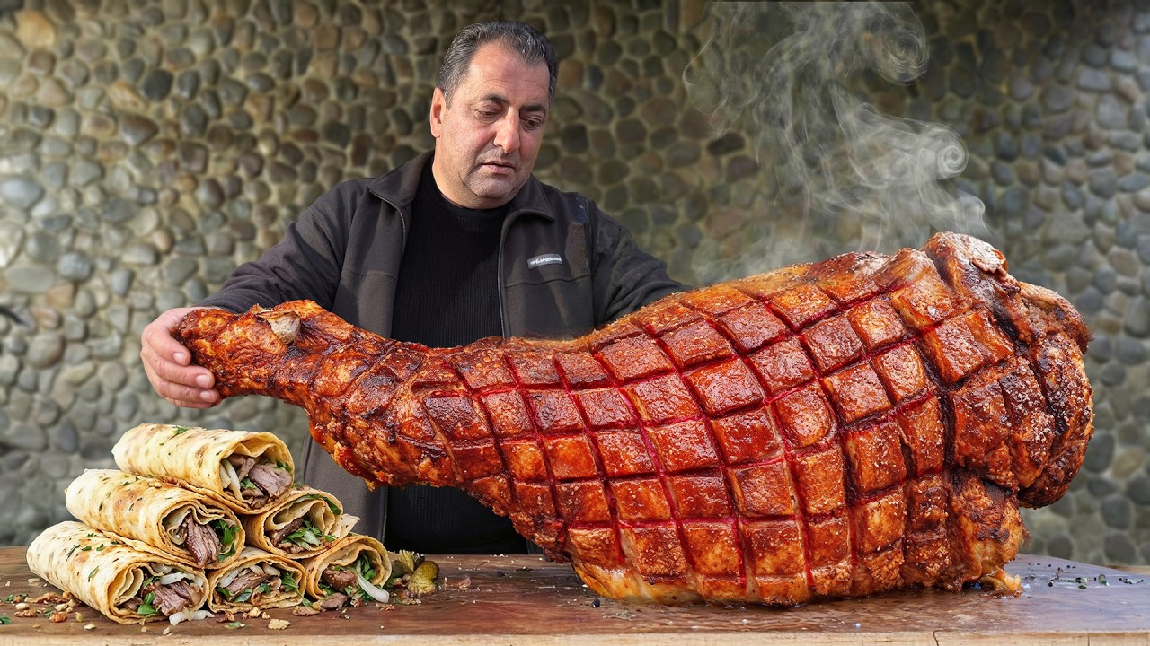 The Juiciest Beef Shawarma with Special Salted Honey Taste!