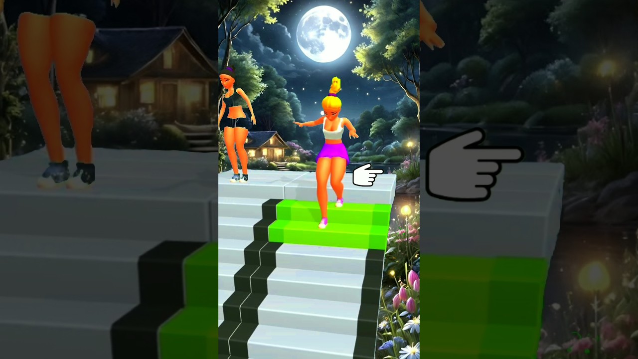 Play and Fail- Down stairs Race 3d