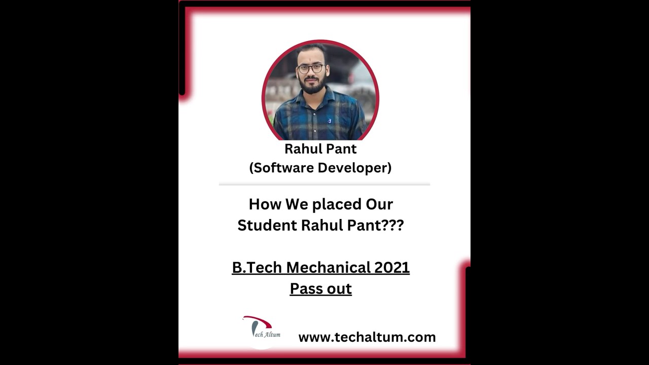 From Non IT to Software Developer | How we placed our student Rahul | Journey of Rahul