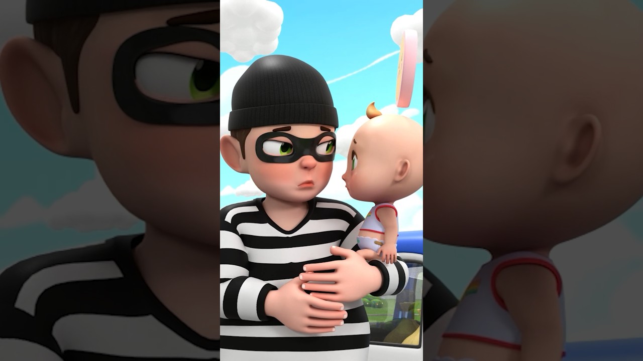 The Thief Takes Care of a Baby! 👶| Baby Care Story | Kids Songs & Rhymes #shorts
