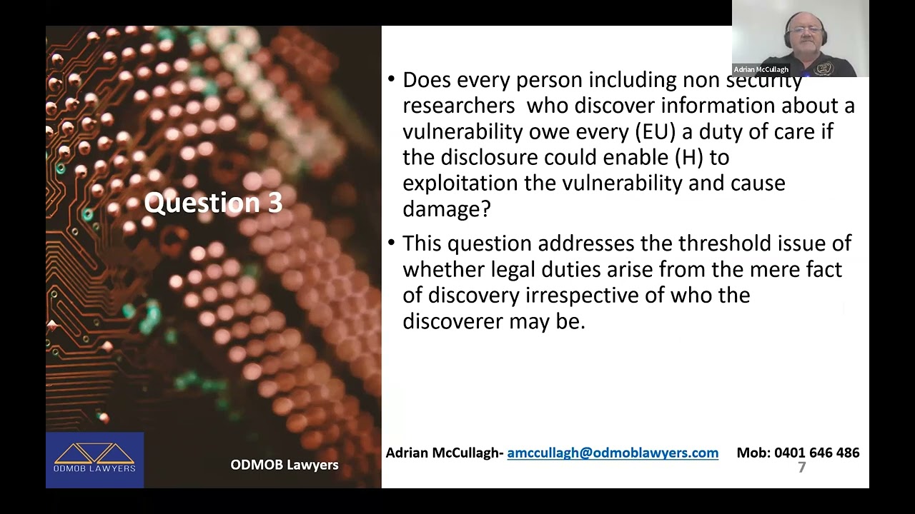 Responsible disclosure of IT Vulnerabilities (Civil Liability)