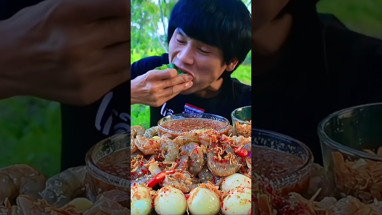 #กุ้งแช่น้ำปลา#mukbang #โก้อีสานพาแดก