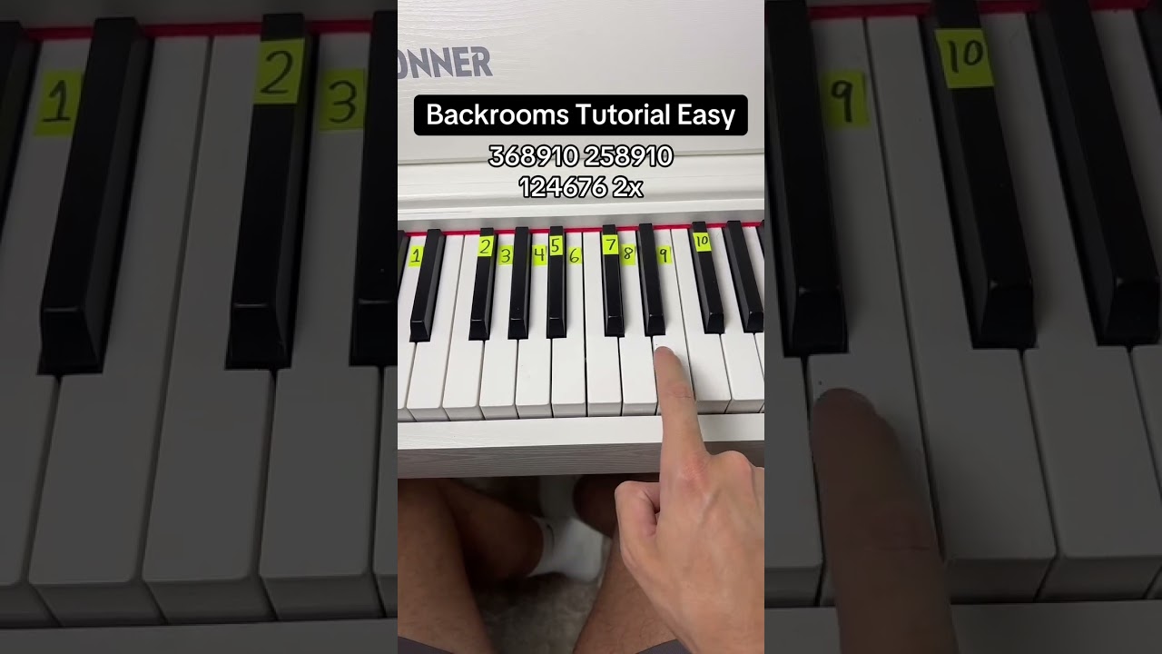 Backrooms Piano Tutorial Easy #piano #backrooms #scary