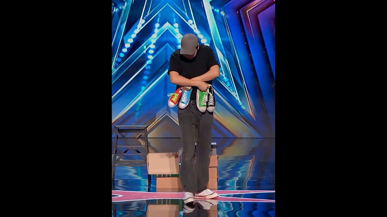 He's a One-Man Shoe Shop! 🪄👟 #agt #magic