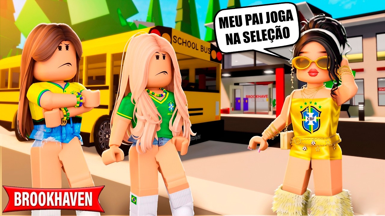 A MENINA FINGIA QUE ERA FILHA DO JOGADOR DE FUTEBOL! | Historinhas Brookhaven RP | Roblox