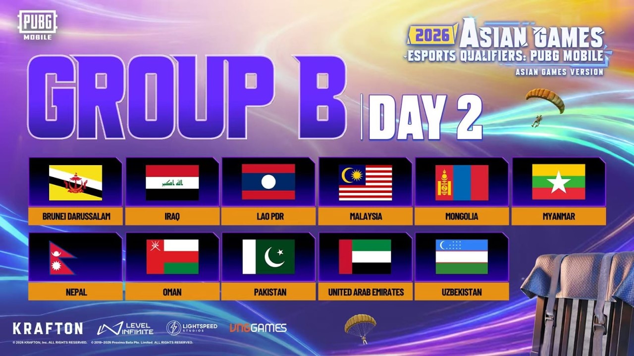 [MN] 2026 ASIAN GAMES ESPORTS QUALIFIERS: PUBG MOBILE ASIAN GAMES VERSION | GROUP STAGE B