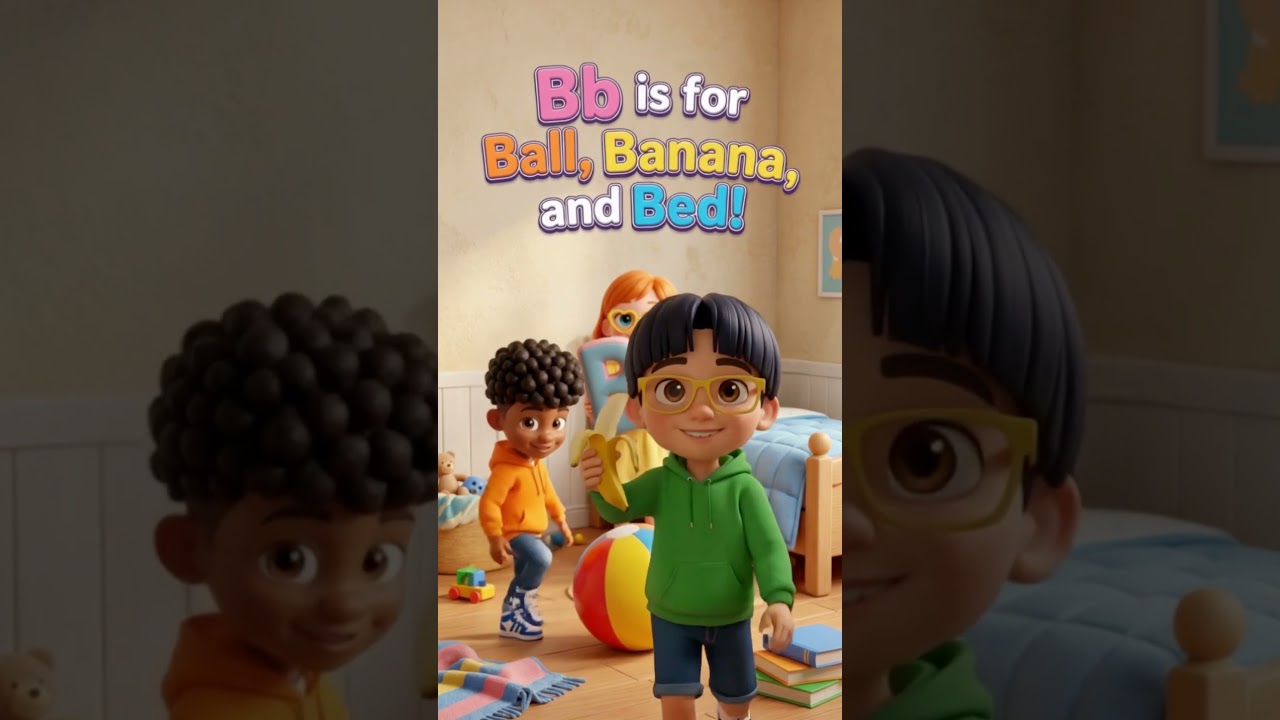 Learn Letter Bb | Ball | Banana | Bed #educational #kids #kidseducatio ##phonics