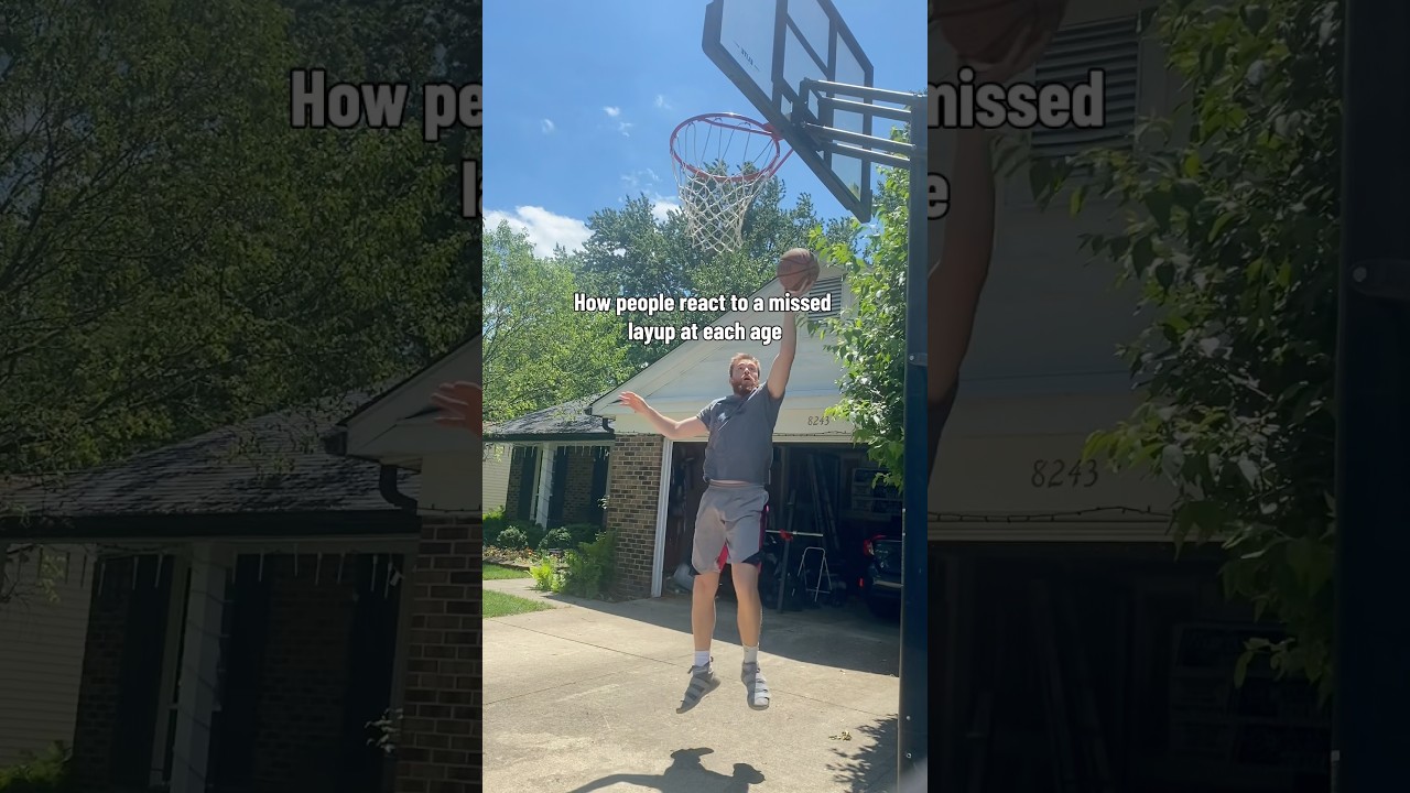 How people react to a missed layup at each age #basketball #layup
