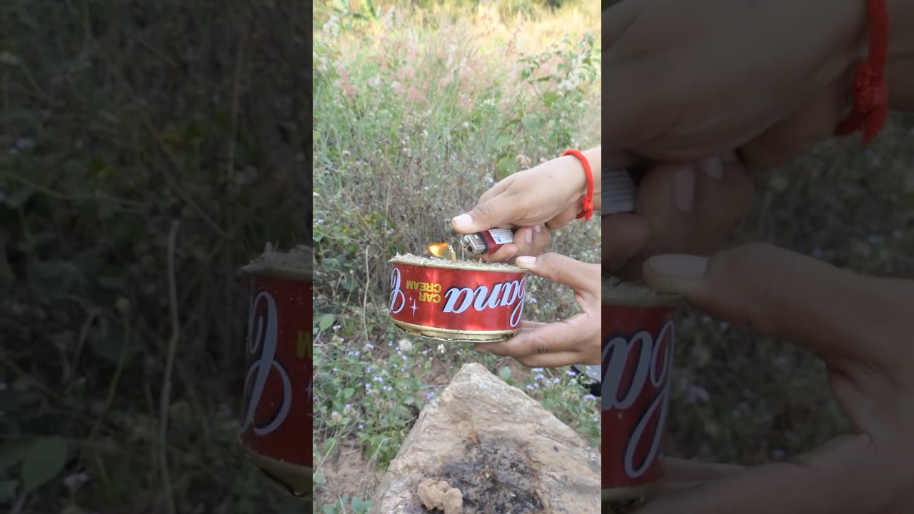 Amazing Life Skills: Make a Fire Starter From Grass Flower! #outdoors #survival #skills