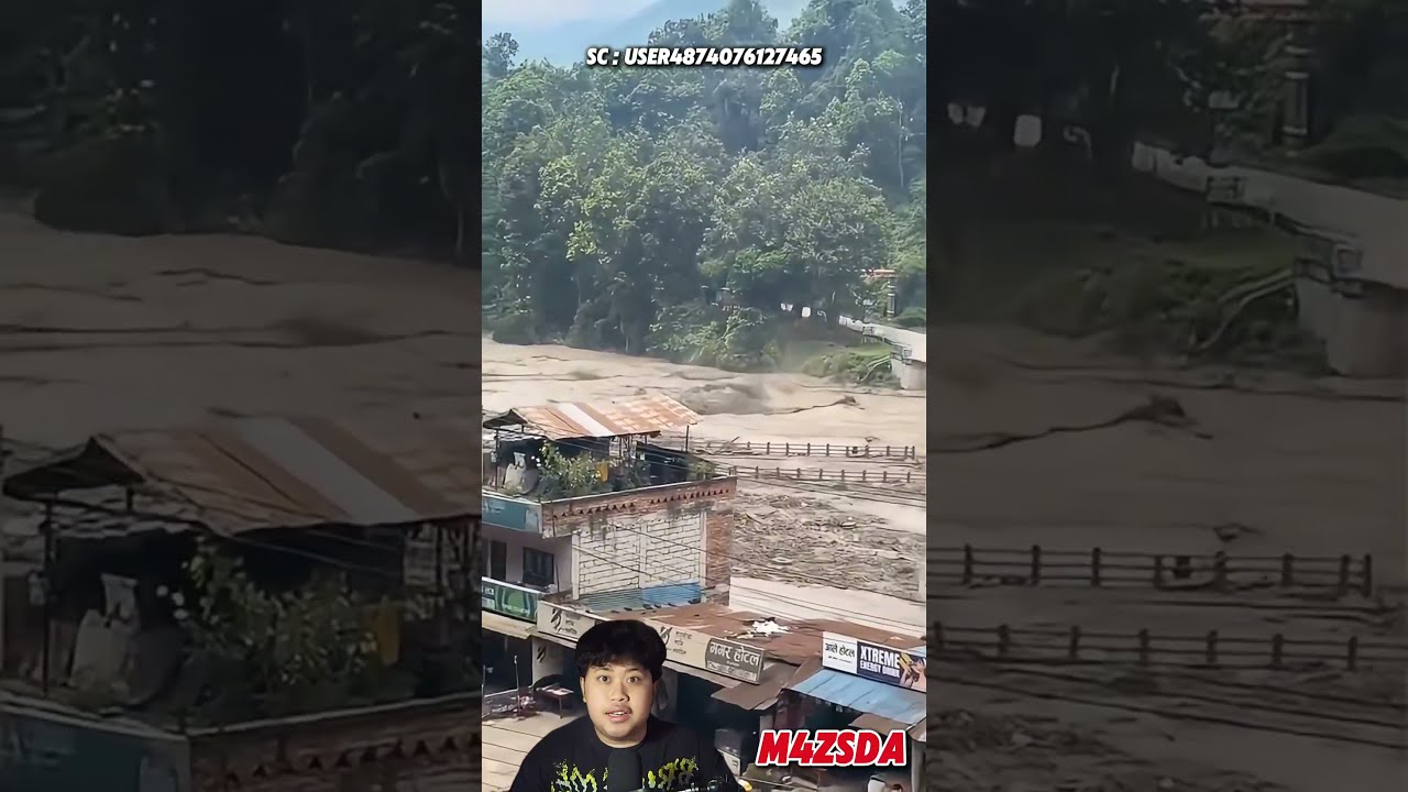 Viral! Sebuah Jembatan Hanyut Karena Banjir Bandang! #m4zsda #shortvideos #shorts #reaction