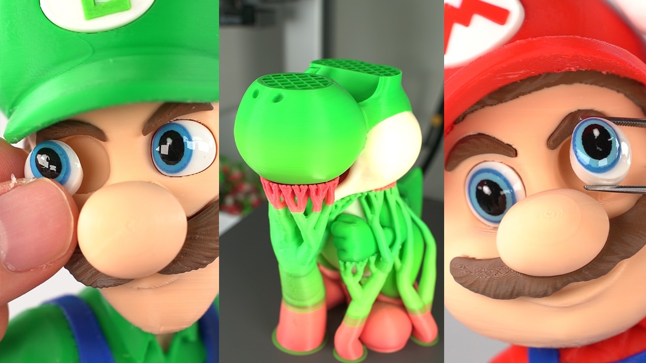I 3D printed the Super Mario Trio (Mario, Luigi, Yoshi)