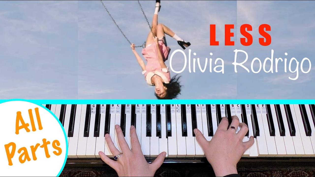 LESS - Olivia Rodrigo Piano Tutorial [chords accompaniment]