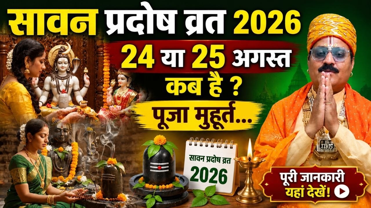Sawan Pradosh Vrat Kab Hai 2026: 24 या 25 अगस्त 2026 सावन का आखिरी प्रदोष व्रत कब है, शुभ मुहूर्त..