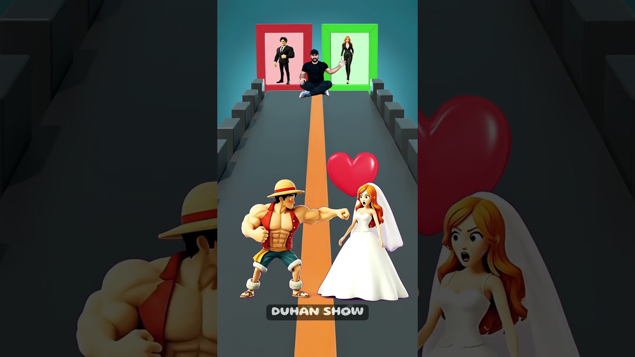 Luffy & Nami ❤️ One Piece Wedding Run 10% #animation