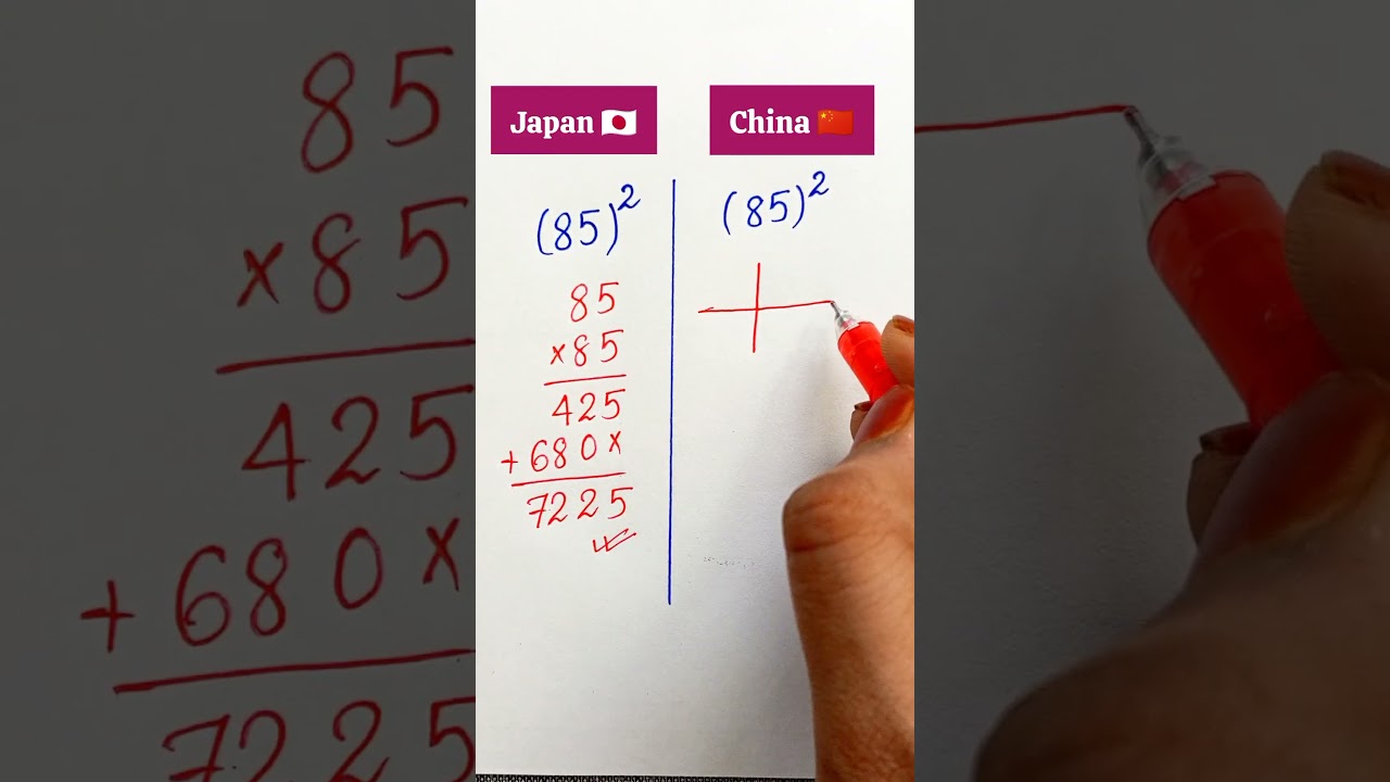 Japan 🇯🇵 vs China 🇨🇳 | Who is faster!? #shorts #maths