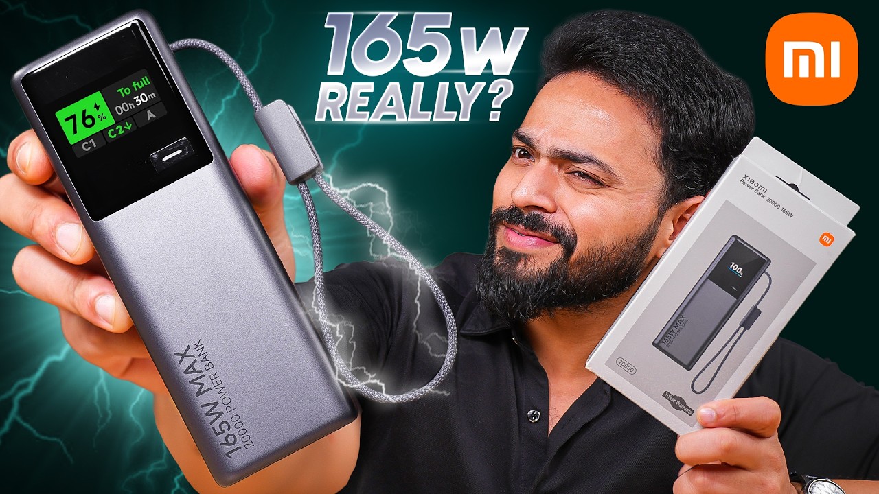 165W Power Bank With Display 🤯 | At Rs 4,999/- ✅  | Xiaomi 20000mAh Power Bank ⚡