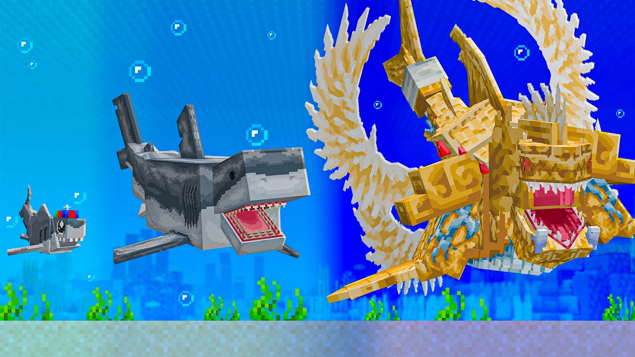 Upgrading Megalodon Into a GOD in Minecraft