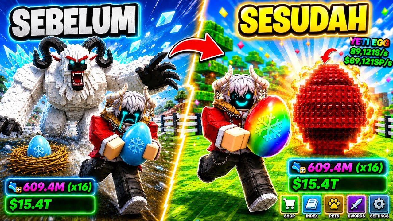 NOOB ➡️ PRO ❗️vfika BUKA 23 EGG SECRET & ETERNAL DI STEAL AN EGG AUTO 1b/S