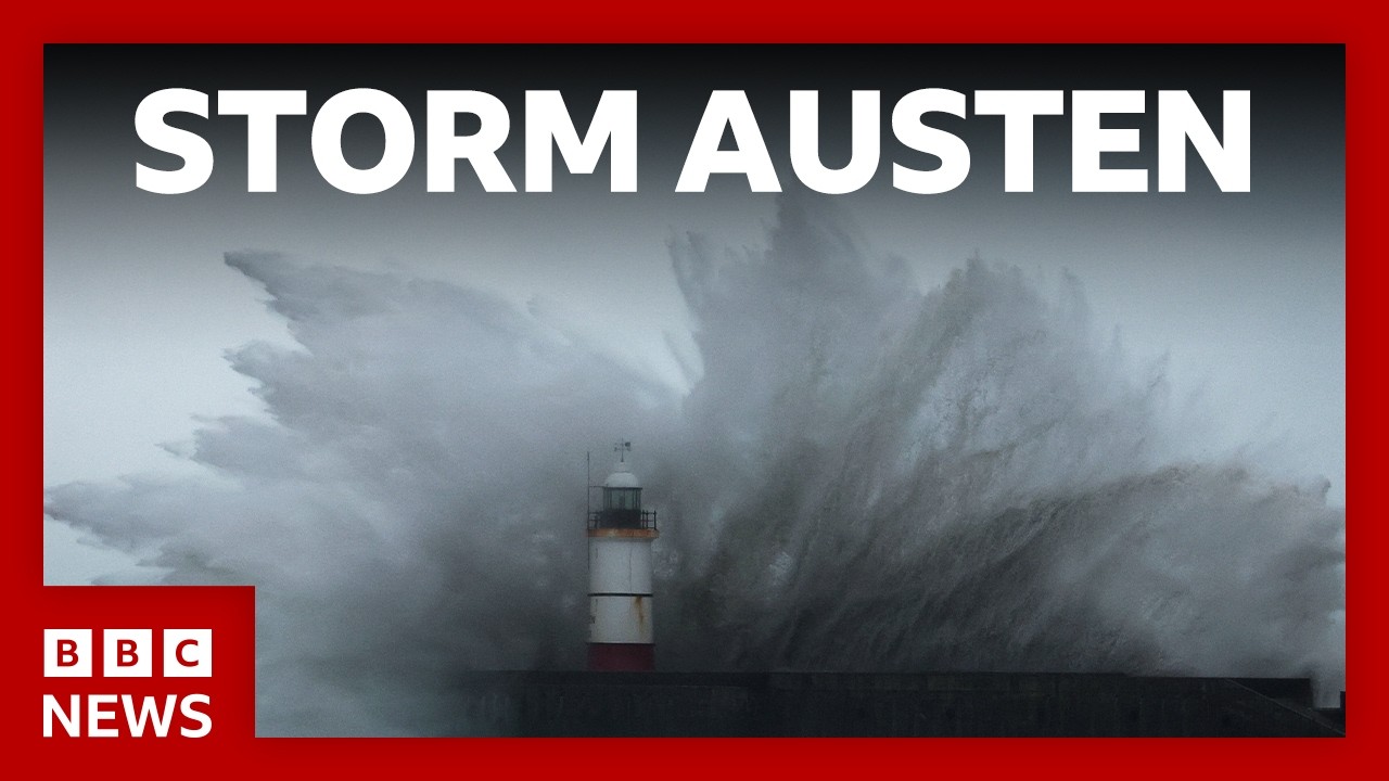 Storm Austen hits parts of UK leaving thousands without power and disrupting travel | BBC News