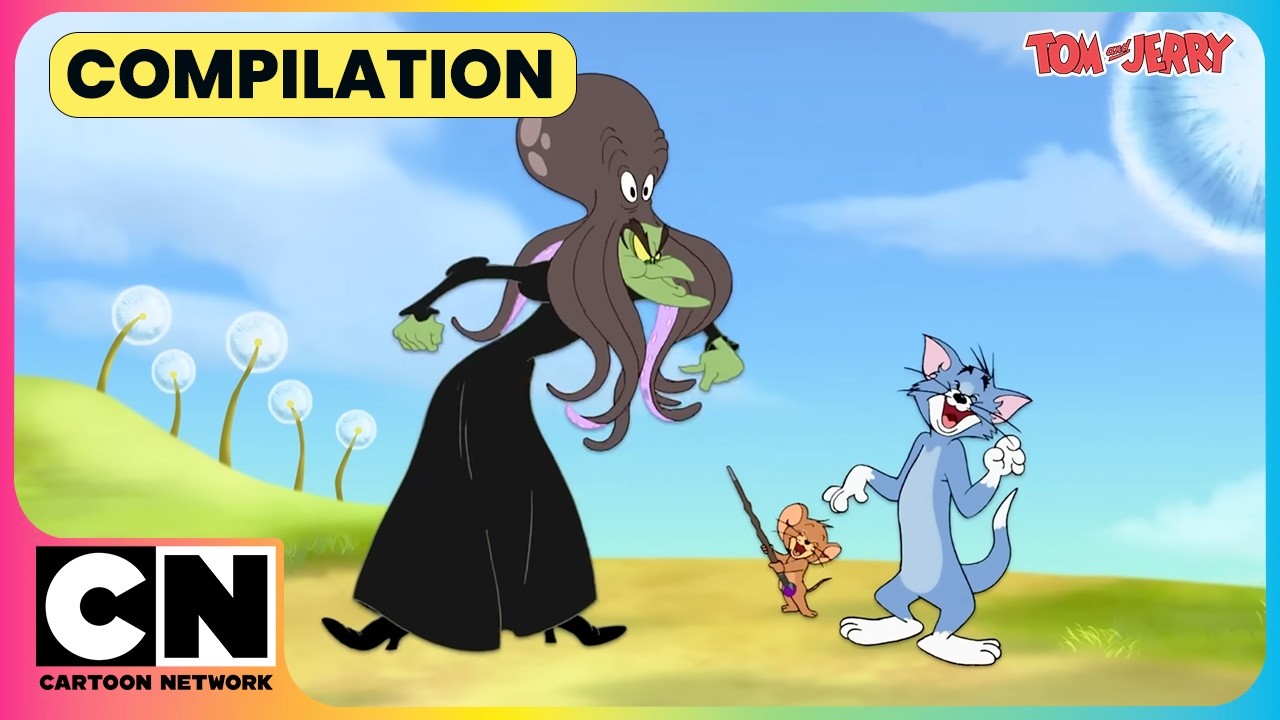 Tom & Jerry Take On A Witch!🧙‍♀️⚡| Tom and Jerry😺🐭| Witch Moments🪄| Cat & Mouse Cartoon | @cnindia​
