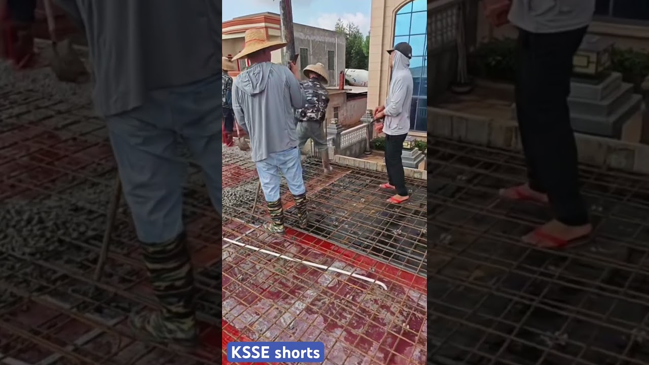 Why Does Floor Concrete Pouring Need So Many Workers? 🤔🏗️ #Concrete #Construction