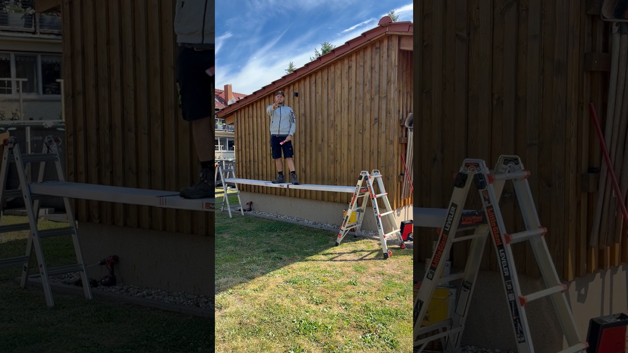 Aus einer Leiter werden zwei Leitern 🚀🔥 (Werbung) #leiter #baustelle #ladder #howto