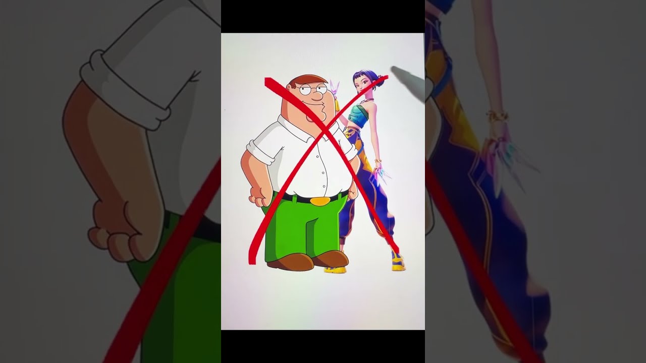 Creating Transformation K-POP Zoey x Peter Griffin #familyguy #short #tiktok #kpopdemonhunters #zoey