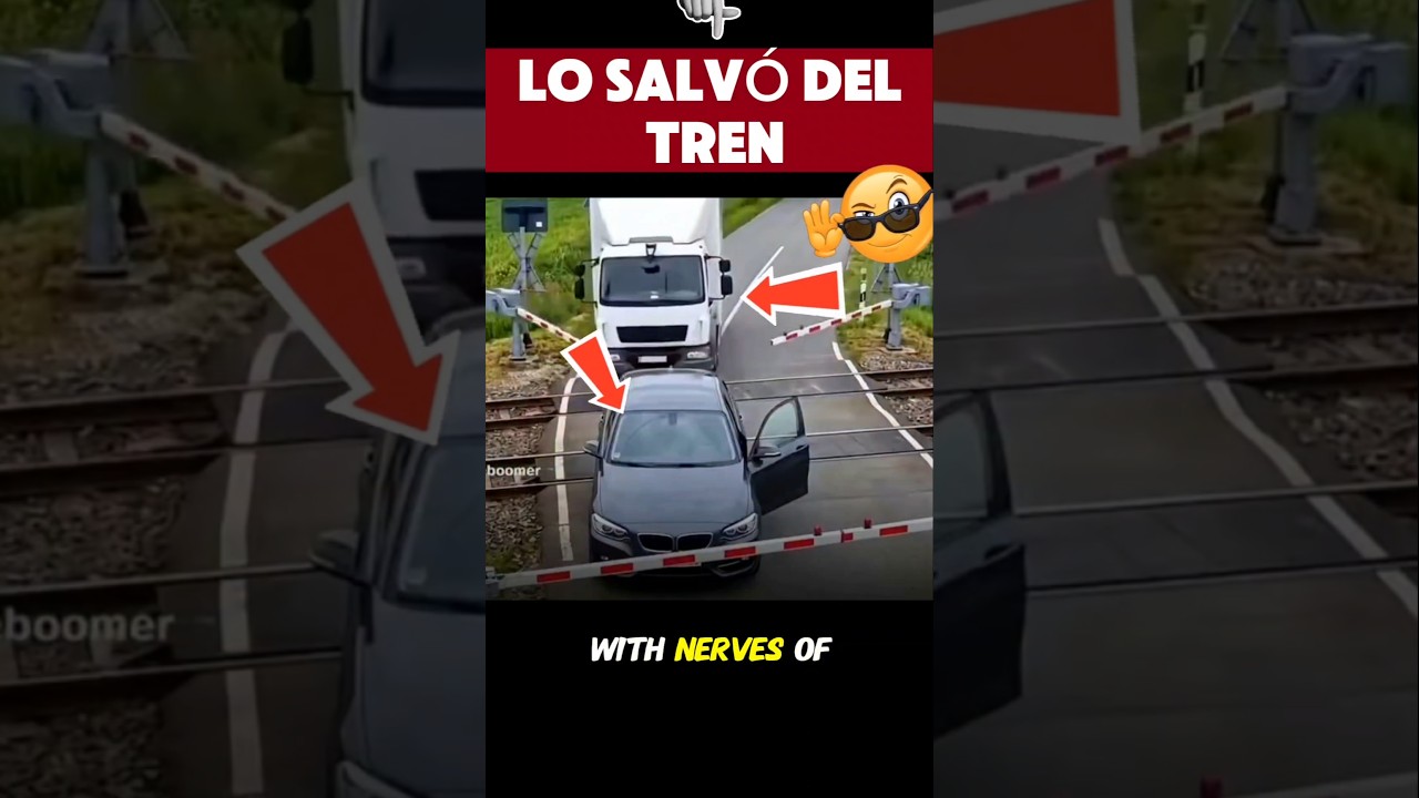 MILAGRO: Camionero salva a conductor del tren 🚛🔥 #Train #Hero #Camionero #Milagro