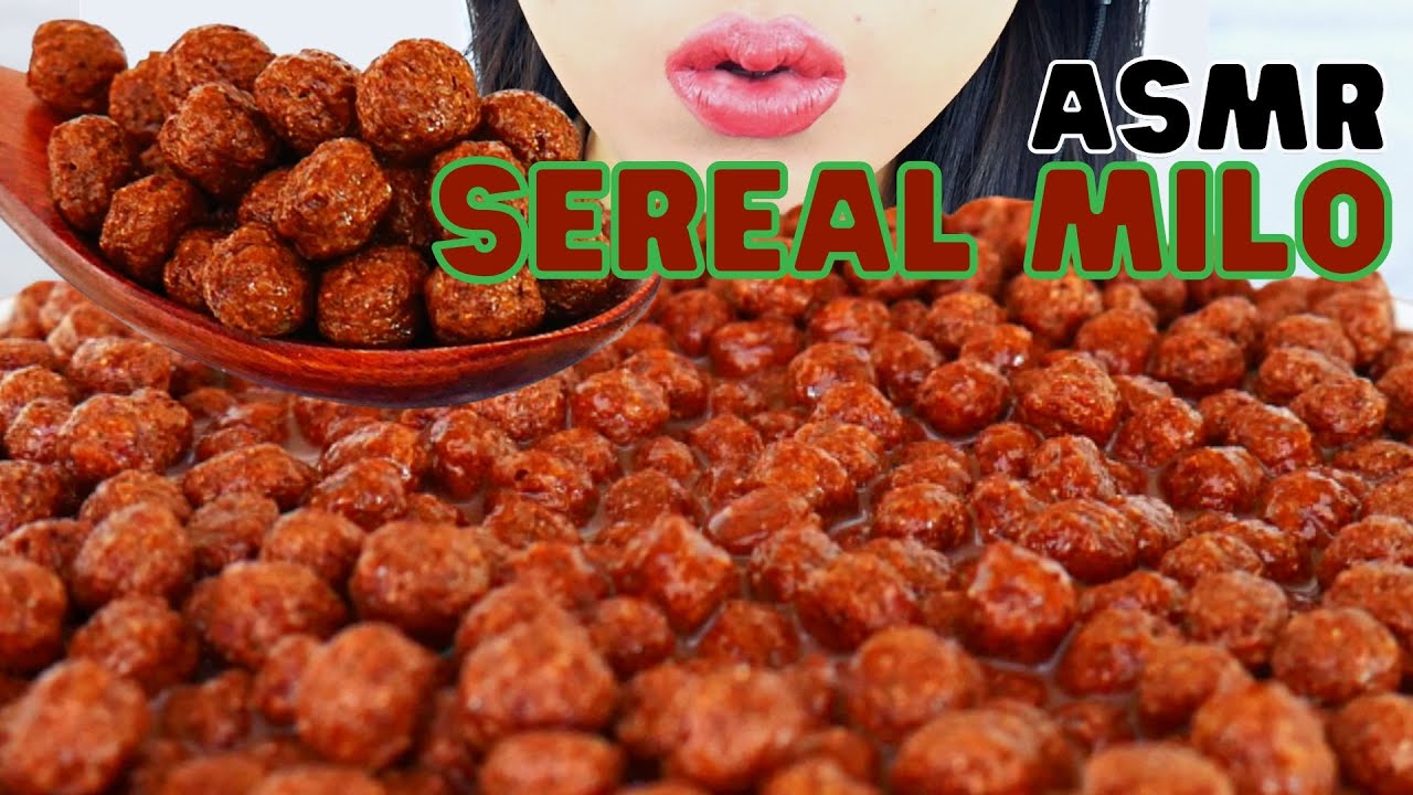 SEGER PAKE BANGET!! ASMR SEREAL + SUSU MILO MANIS DINGIN💚~~