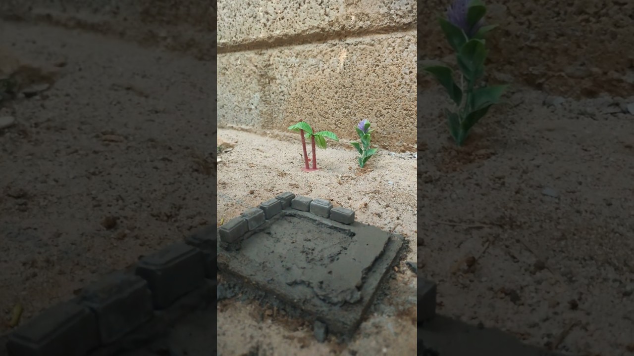 How to make the cement brick house ##diy ##craft ##brick ##house