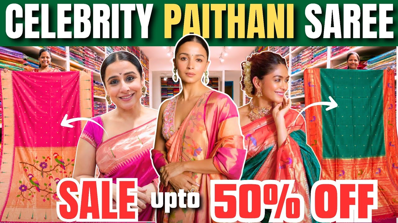 YEOLA PAITHANI Saree SALE in Mumbai🤩 | Pure Silk Saree with Price |  Mumbai's Saree Market Shopping