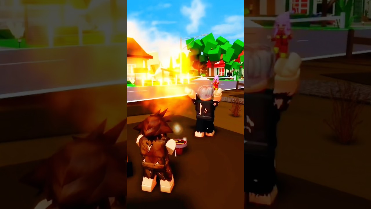 i saw the fire and tried to help 😳 #roblox #shorts