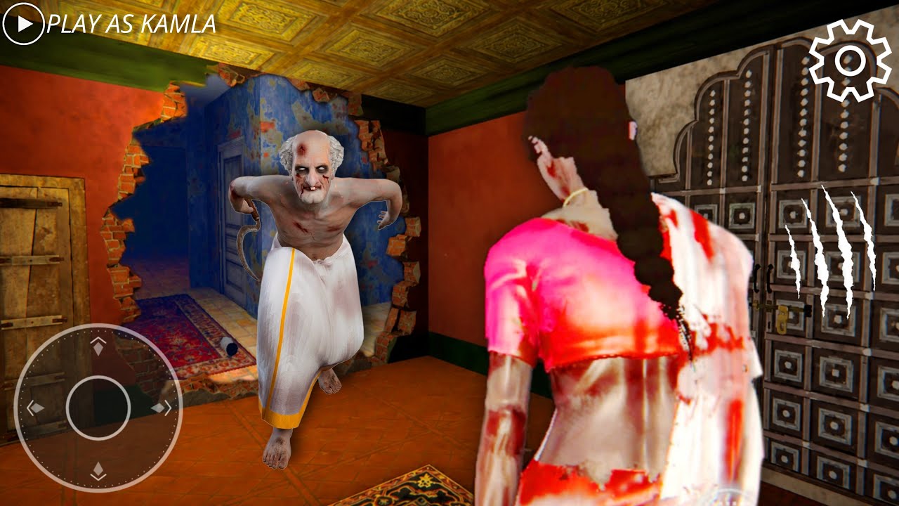 PLAYING AS KAMLA IN DAADU HORROR GAME || KAMLA VS SCARY DAADU 