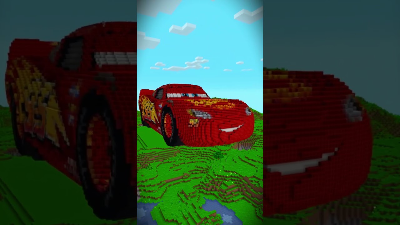 Cars Pixar Build Battle Challenge 💀 #shorts #minecraft #minecraftbuilding