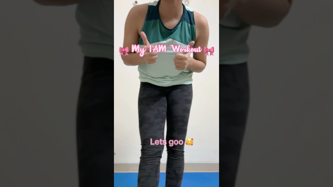 Did this workout at 1AM 🕐🎀 ~ each 100reps #homeworkout #workout