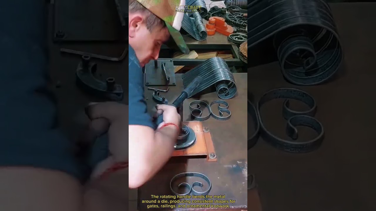Manual Metal Scroll Bender! Amazing Steel Art #Metalworking #Blacksmith #DIY
