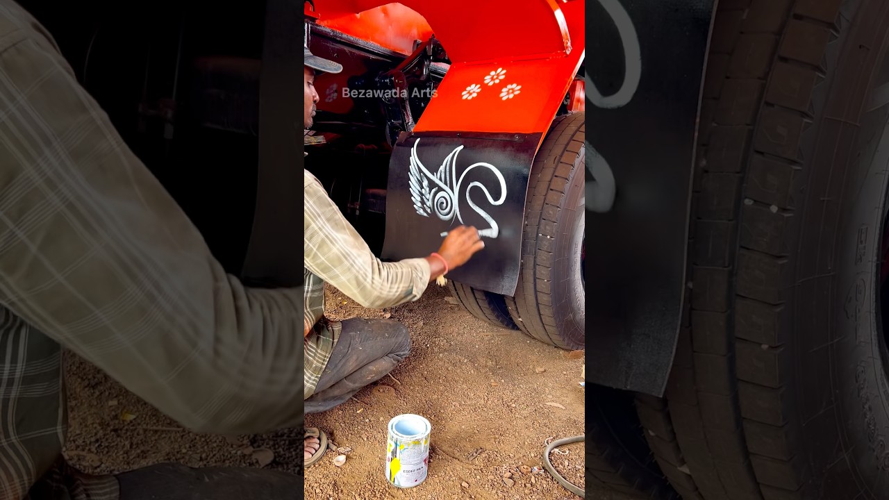 India's Most Talented Truck Paint Artist at Work 🇮🇳🚛 #shorts #viral #art