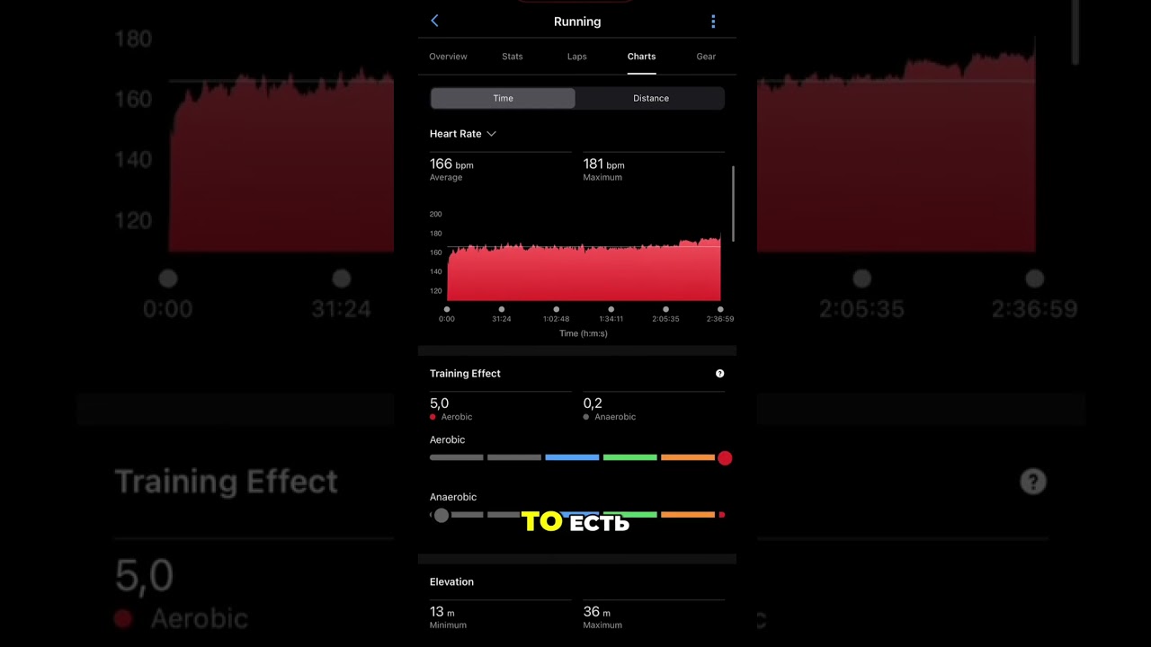 Garmin Connect: Анализ марафона – Пульс, Мощность, Высота #shorts