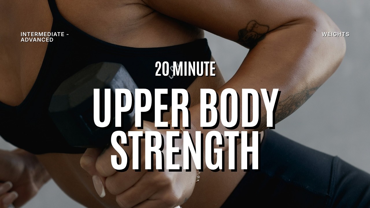 20 MINUTE UPPER BODY STRENGTH | Intermediate Workout with Weights | Pilates x Strength