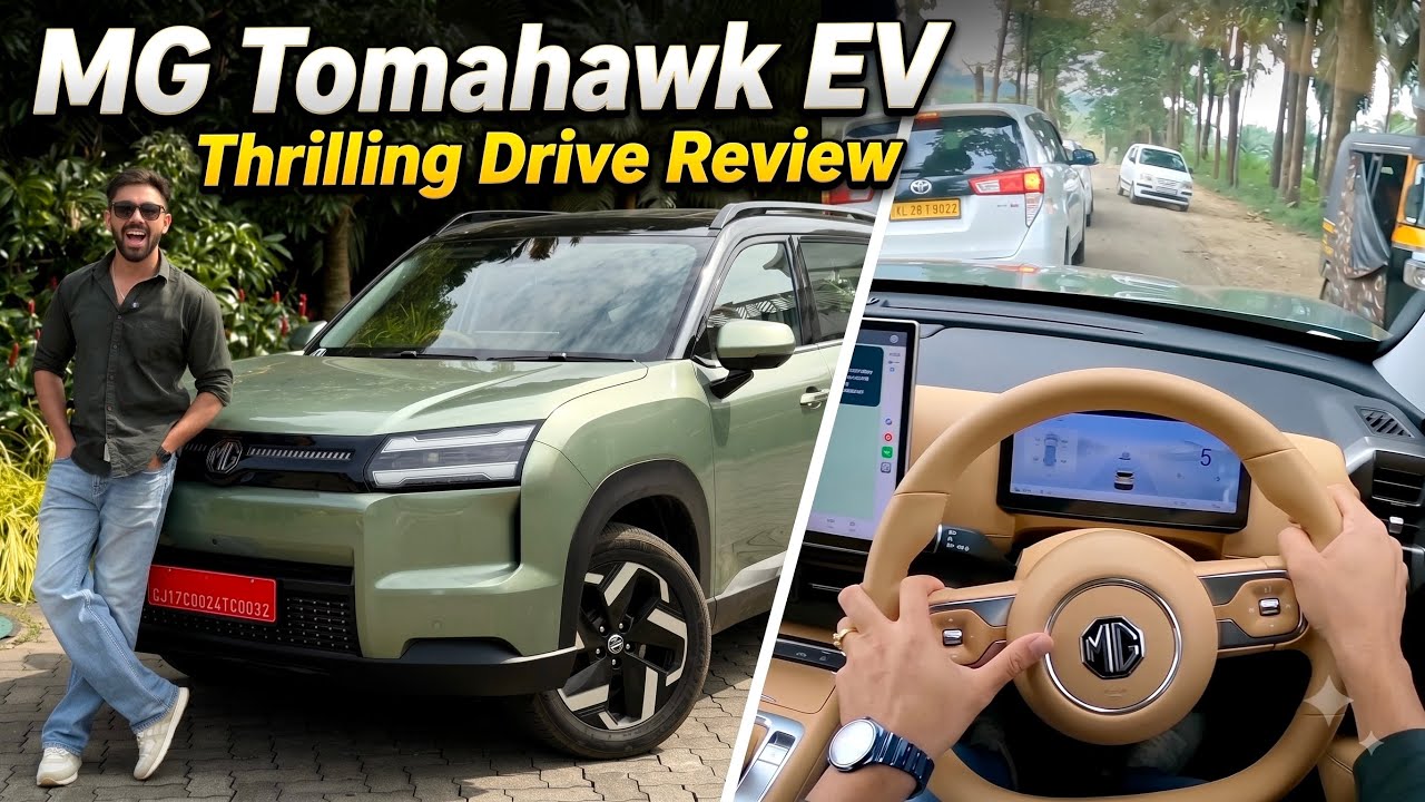 100% Crazy Drive Review of MG Tomahawk EV in Jungle Roads 🔥 Tomahawk Range Test Will Surprise You 🤯