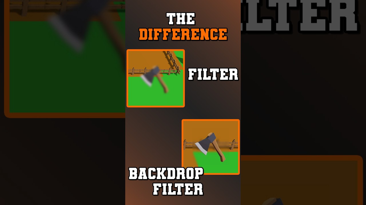 Filter vs Backdrop Filter - What's the difference?