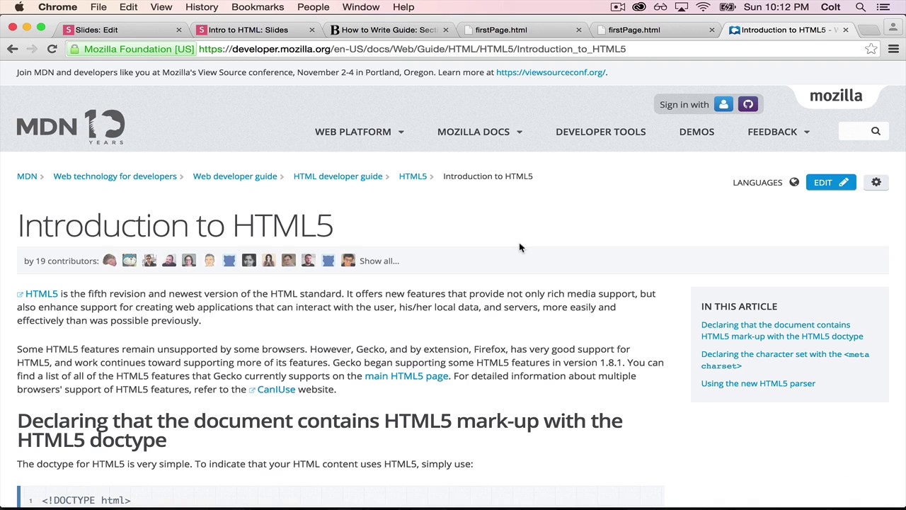 HTML Boilerplate and Comments