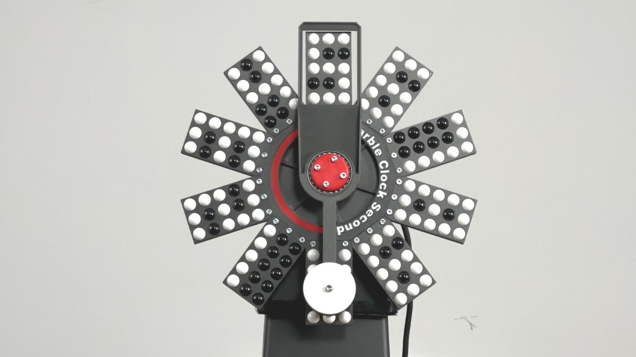 It finally works!! The Marble Clock that tells Seconds