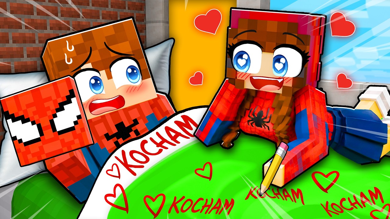 SIPDER-GIRL ZAKOCHAŁA SIĘ w SPIDER-MAN w Minecraft!
