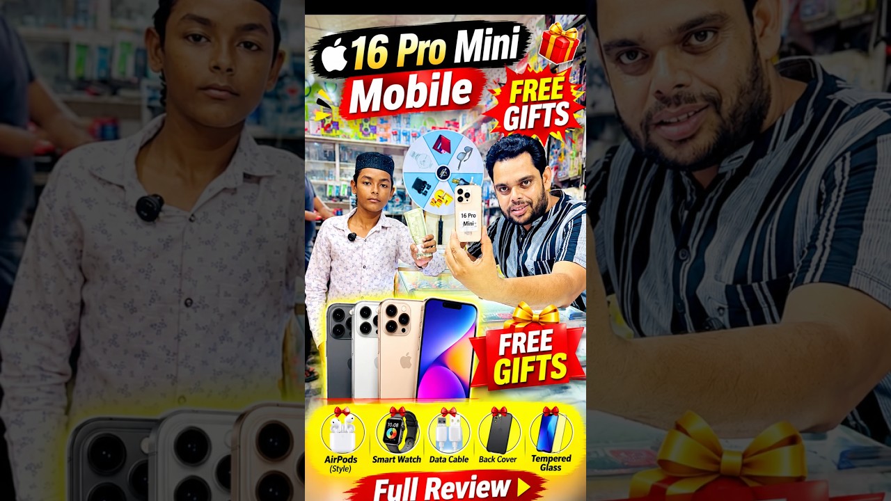 😱16 Pro Mini Mobile Free Gifts Offer + Full Review 😲🤫 #shorts #trending #smartphone
