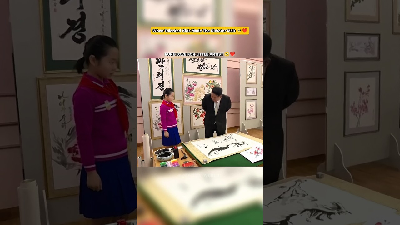 Kim Jong Un’s Rare Reaction to These Talented Kids 😳🎨 #shorts