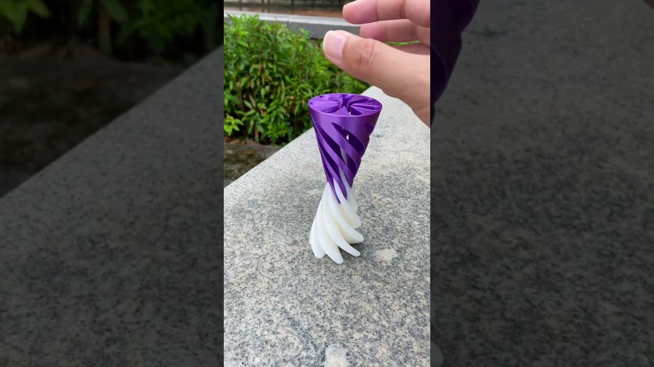 3D Printed Spiral Cone Fiddle, it is too decompressing #toys #toy #kibtoys #cooltoys #funnytoys