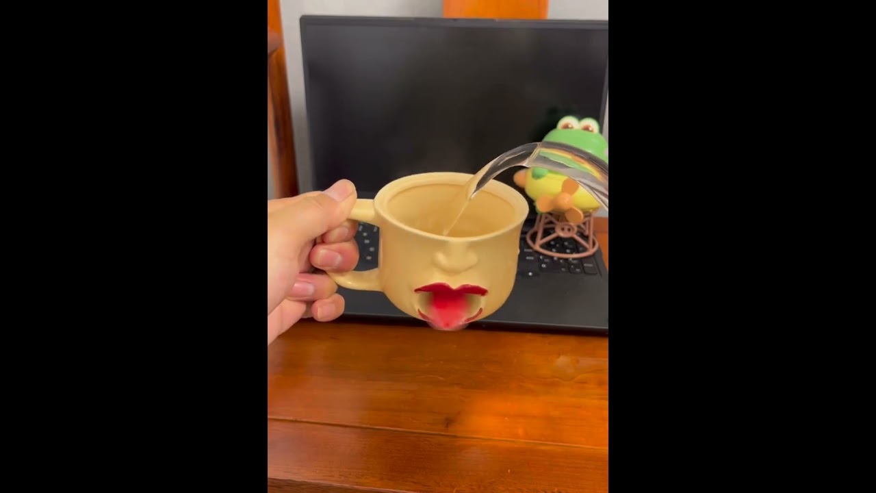 🔔 Unique gag mugs for friends - Tongue-Out Face Handmade Ceramic Mug ( # 3246 ) ‪@MaviGadgets​